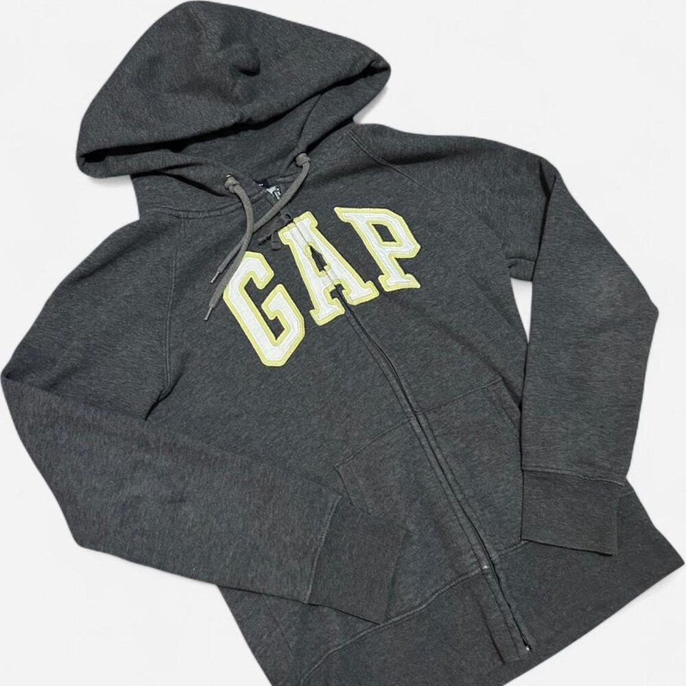 Gap zip up hoodie with yellow/white lettering